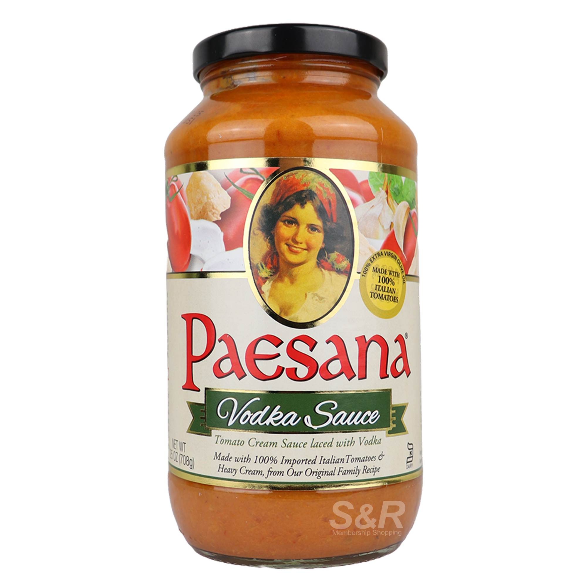 Paesana Tomato Cream Sauce Laced with Vodka 708g Paesana Tomato Cream Sauce Laced with Vodka 708g